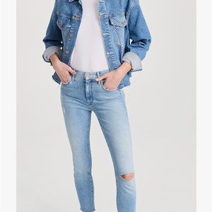 Mother The Looker Step Ankle Fray Size 30